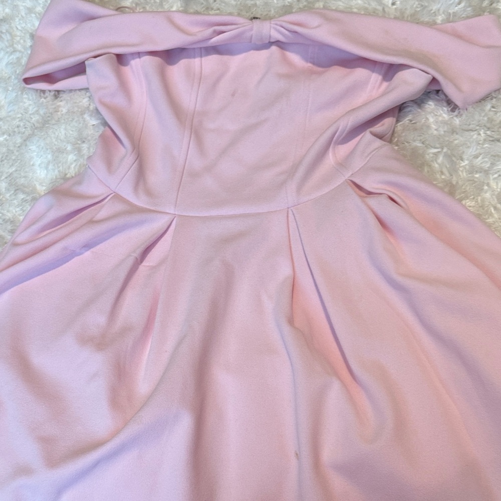 Chic Strapless Light Pink Dress